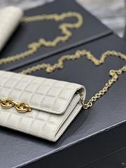 Fortok Saint Laurent Le Maillon Quilted Lambskin Chain Bag Beige 738109 19×11×4cm - 6