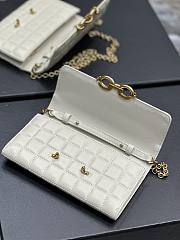 Fortok Saint Laurent Le Maillon Quilted Lambskin Chain Bag Beige 738109 19×11×4cm - 3
