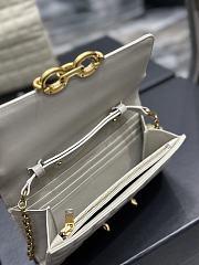 Fortok Saint Laurent Le Maillon Quilted Lambskin Chain Bag Beige 738109 19×11×4cm - 2