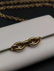Fortok Saint Laurent Le Maillon Plain Cowhide Chain Bag White 738109 19×11×4cm - 3