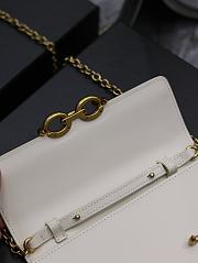 Fortok Saint Laurent Le Maillon Plain Cowhide Chain Bag White 738109 19×11×4cm - 6