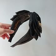 Fortok Louis Vuitton Bow Headband Black/White - 6