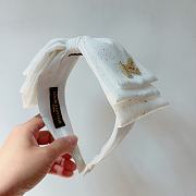 Fortok Louis Vuitton Bow Headband Black/White - 3