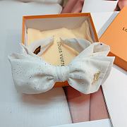 Fortok Louis Vuitton Bow Headband Black/White - 2