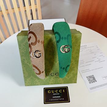 Fortok Gucci GG Headband Brown/Green