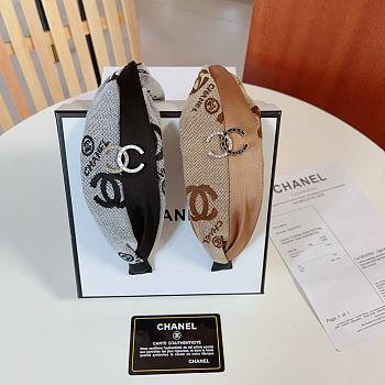 Fortok Chanel CC Headband Brown/Black