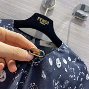 Fortok Fendi Blue Crêpe De Chine Dress - 6