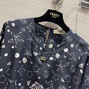 Fortok Fendi Blue Crêpe De Chine Dress - 3