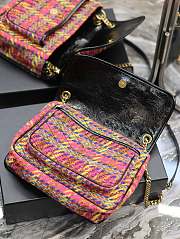 Fortok Saint Laurent Niki Tweed Shoulder Bag Multicolor 633158 28×20.5×8.5cm - 6