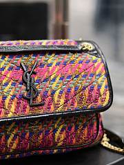 Fortok Saint Laurent Niki Tweed Shoulder Bag Multicolor 633158 28×20.5×8.5cm - 5