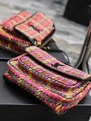 Fortok Saint Laurent Niki Tweed Shoulder Bag Multicolor 633158 28×20.5×8.5cm - 4