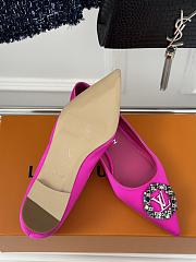 Fortok Louis Vuitton Diamond Buckle Slingback Pumps Pink - 6