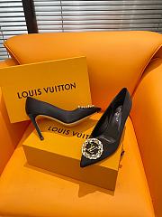 Fortok Louis Vuitton Diamond Buckle Slingback Pumps Black - 5