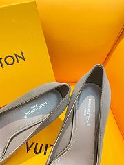 Fortok Louis Vuitton Diamond Buckle Slingback Pumps Grey - 6