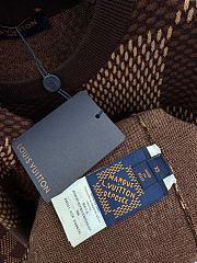 Fortok Louis Vuitton Brown Damier Crewneck With Crystal LV Patch  - 6