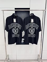 Fortok Balenciaga Logo-print Distressed Cotton T-shirt Black - 1
