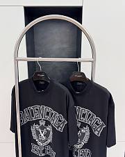 Fortok Balenciaga Logo-print Distressed Cotton T-shirt Black - 3