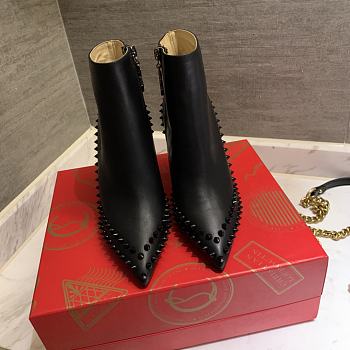 Fortok Christian Louboutin Calfskin Willetta 100 Ankle Boots Black