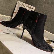 Fortok Christian Louboutin Calfskin Willetta 100 Ankle Boots Black - 3