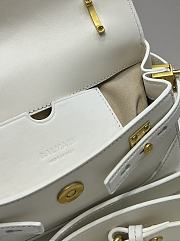 Fortok Balmain B-Buzz White Shoulder Bag 19x12x7.5cm - 4