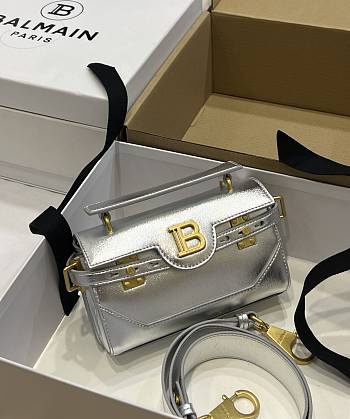 Fortok Balmain B-Buzz Silver Shoulder Bag 19x12x7.5cm