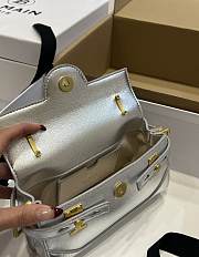 Fortok Balmain B-Buzz Silver Shoulder Bag 19x12x7.5cm - 5