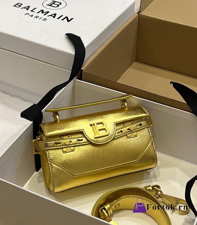 Fortok Balmain B-Buzz Gold Shoulder Bag 19x12x7.5cm - 1