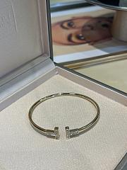 Fortok Tiffany Double T Diamond Bracelet Gold - 3