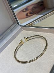 Fortok Tiffany Double T Diamond Bracelet Gold - 4