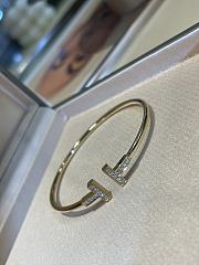 Fortok Tiffany Double T Diamond Bracelet Gold - 5
