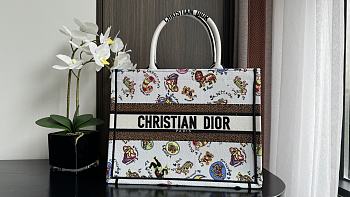 Fortok Dior Dragon Zodiac Embroidery Tote Bag 36.5x28x16.5cm