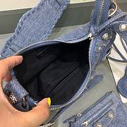 Fortok Balenciaga Le Cagole Crossbody Bag Dark Blue Denim 180607 26x12x6cm - 5