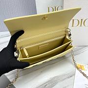 Fortok Dior Miss Lambskin Cannage Pattern Bag Yellow 24x14x7.5cm - 4