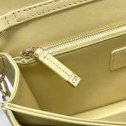 Fortok Dior Miss Lambskin Cannage Pattern Bag Yellow 24x14x7.5cm - 3