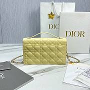 Fortok Dior Miss Lambskin Cannage Pattern Bag Yellow 24x14x7.5cm - 2