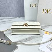 Fortok Dior Miss Lambskin Cannage Pattern Bag White 24x14x7.5cm - 6