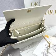Fortok Dior Miss Lambskin Cannage Pattern Bag White 24x14x7.5cm - 3