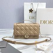 Fortok Dior Miss Lambskin Cannage Pattern Bag Beige 24x14x7.5cm - 1
