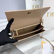Fortok Dior Miss Lambskin Cannage Pattern Bag Beige 24x14x7.5cm - 6
