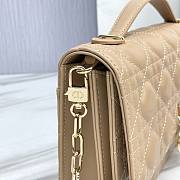 Fortok Dior Miss Lambskin Cannage Pattern Bag Beige 24x14x7.5cm - 2