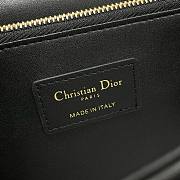 Fortok Dior Miss Lambskin Cannage Pattern Bag Black 24x14x7.5cm - 5