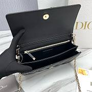 Fortok Dior Miss Lambskin Cannage Pattern Bag Black 24x14x7.5cm - 4