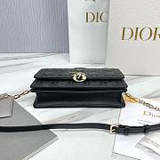 Fortok Dior Miss Lambskin Cannage Pattern Bag Black 24x14x7.5cm - 3