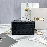 Fortok Dior Miss Lambskin Cannage Pattern Bag Black 24x14x7.5cm - 2