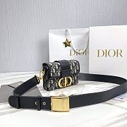 Fortok Dior Montaigne Mini Box Bag Blue 18813-2 17.5x11.5x5cm - 2