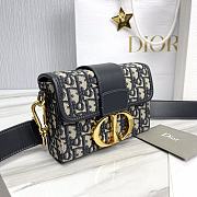 Fortok Dior Montaigne Mini Box Bag Blue 18813-2 17.5x11.5x5cm - 3