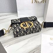 Fortok Dior Montaigne Mini Box Bag Blue 18813-2 17.5x11.5x5cm - 4