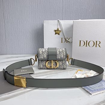 Fortok Dior Montaigne Mini Box Bag Grey 18813-2 17.5x11.5x5cm