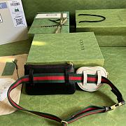 Fortok Gucci Ophidia Utility Belt Bag Black and White 20×13cm - 3