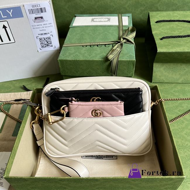 Fortok Gucci Double G Multi-use Mini Bag White 699758 - 1